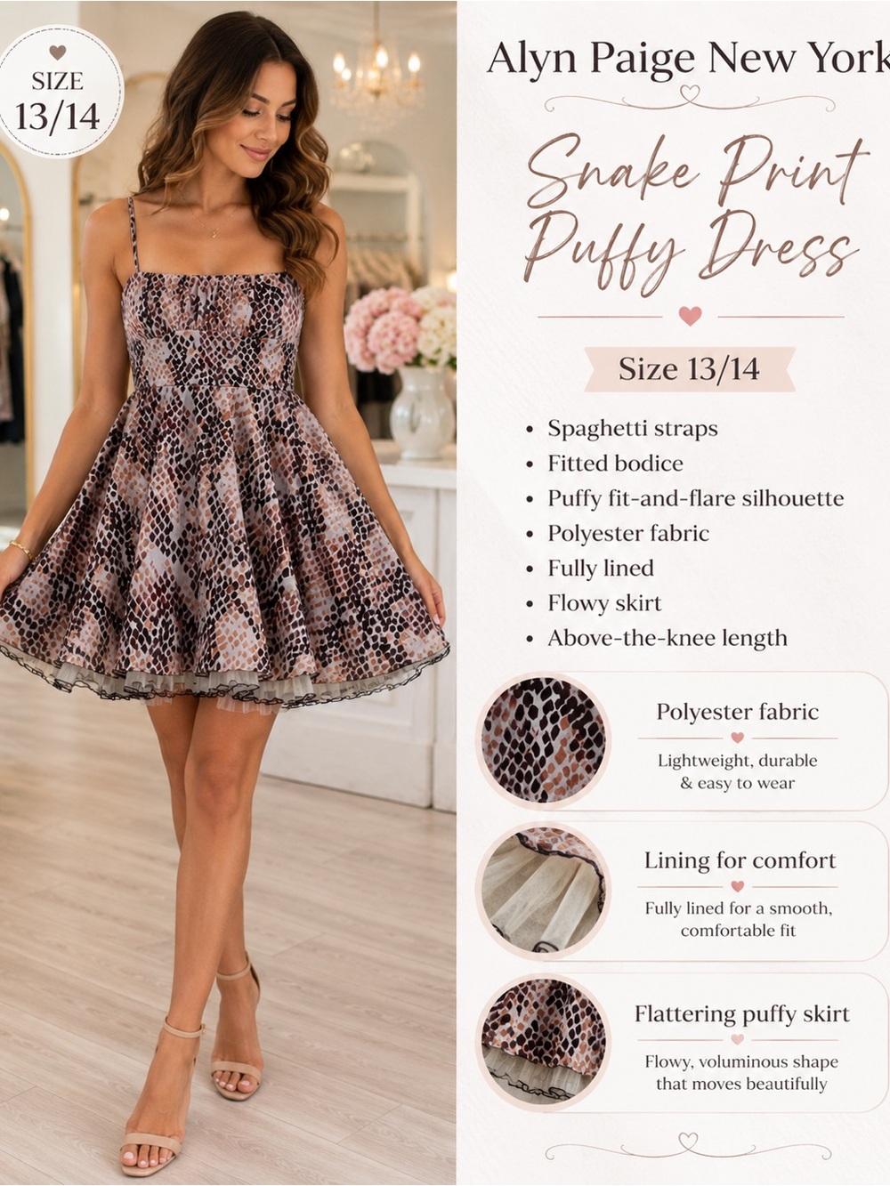 Alyn Paige Burgundy Dress Label Detail